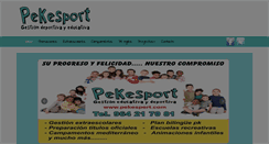 Desktop Screenshot of pekesport.com