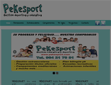 Tablet Screenshot of pekesport.com